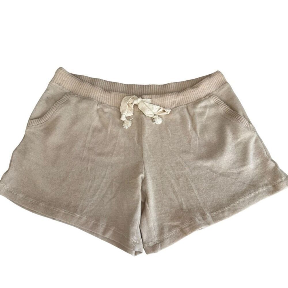 Theo & Spence brushed soft ecru lounge shorts size S NWOT